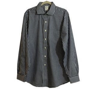 Brooks Brothers Regent Men’s Shirt 17-36 Non Iron Blue Check Dress Long Sleeve
